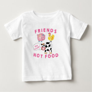 Vegan Messaged Shirt - Friends Not Food