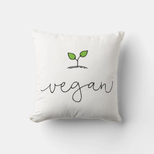 Vegan Minimalistic Custom Background Colour Cushion