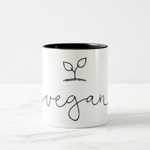 Vegan Minimalistic Two-Tone Coffee Mug