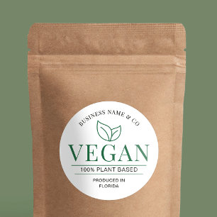 Vegan Modern Plant Based Bakery Product Label