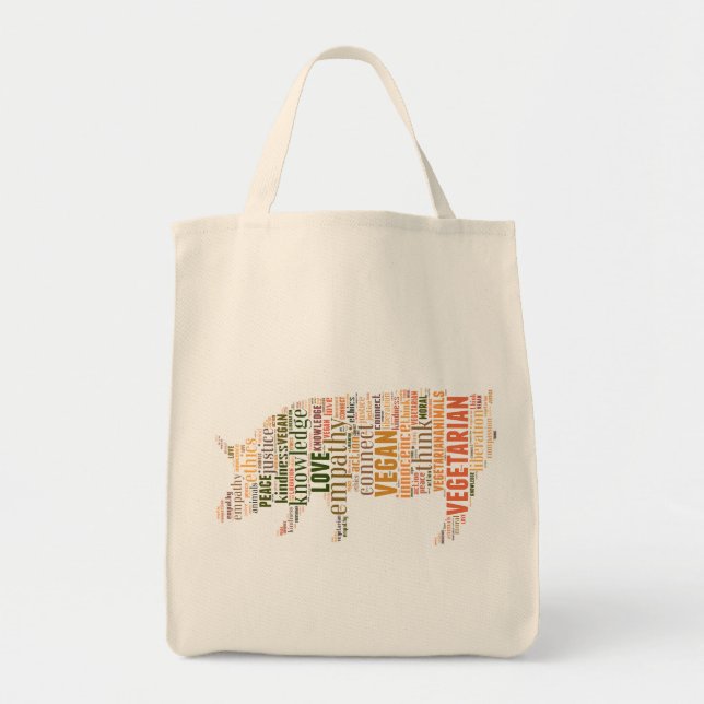 Vegan mosaic tote bag (Front)