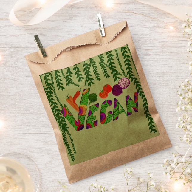 Vegan Multicolour Favour Bag (Clipped)