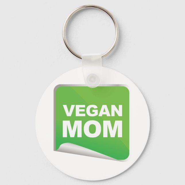 Vegan Mum Label Key Ring (Front)