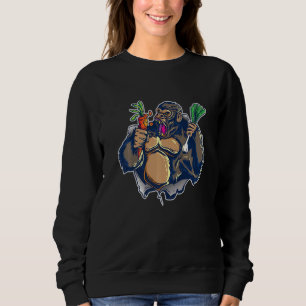 Vegan Muscle Power Vegan Workout Gorilla Gym Muscl Sweatshirt
