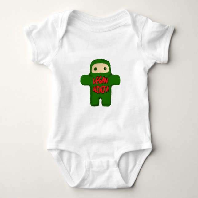 Vegan Ninja Baby Bodysuit (Front)