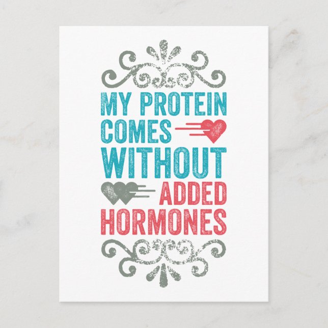 Vegan No Added Hormones Postcard (Front)