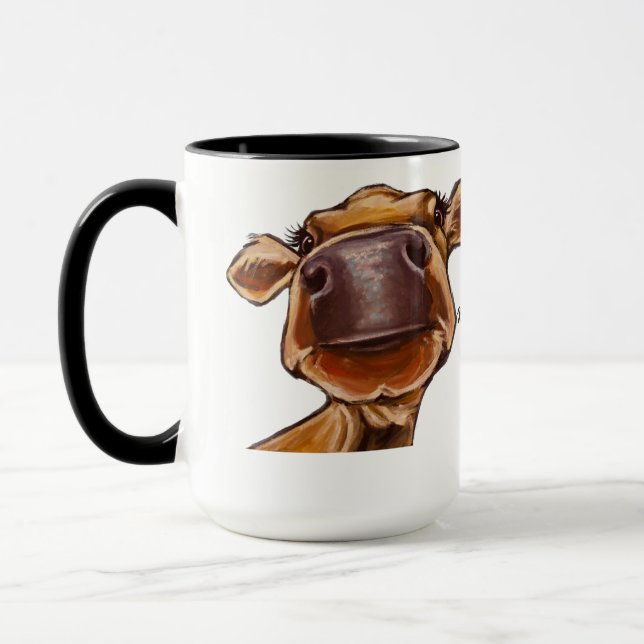 Vegan No Dairy Here. Beautiful cow Mug (Left)