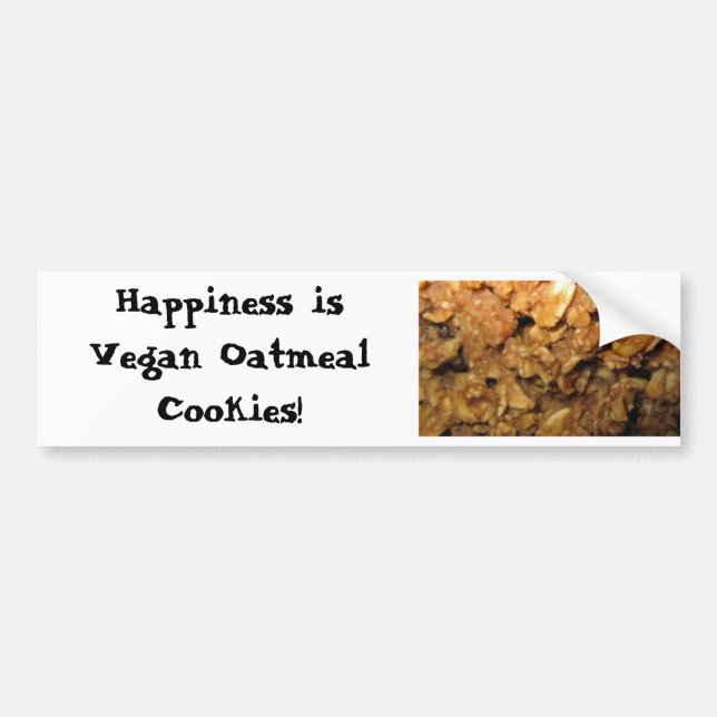 Vegan Oatmeal Cookies Bumper Sticker (Front)