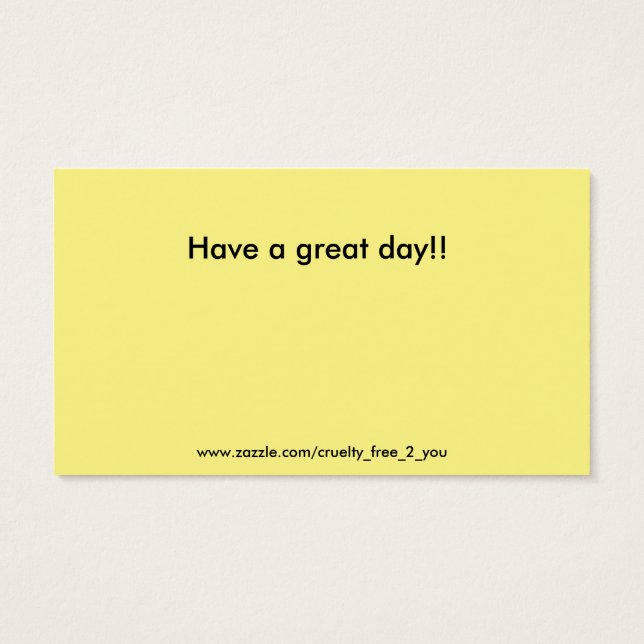 Vegan Outreach Thank You Cards (Back)