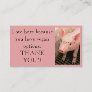 Vegan Outreach Thank You Cards