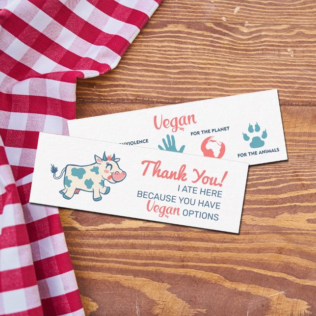 Vegan Outreach Thank You  Mini Business Card (Creator Uploaded)