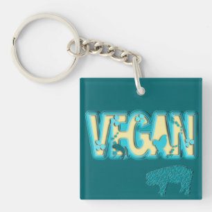 Vegan paper cut-out key ring