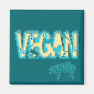 Vegan paper cut-out magnet