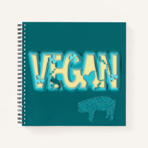 Vegan paper cut-out notebook