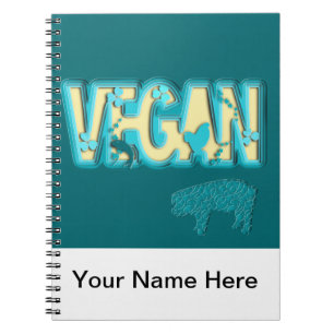 Vegan paper cut-out notebook