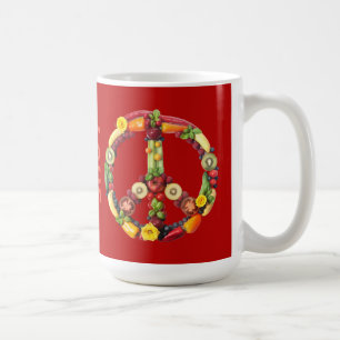 Vegan Peace and Love Coffee Mug