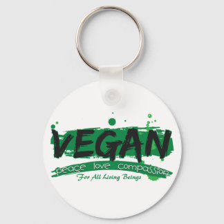 Vegan Peace Love Compassion Key Ring