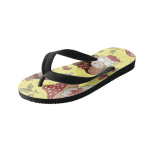 Vegan People Life - Mushroom Pattern Kid's Thongs