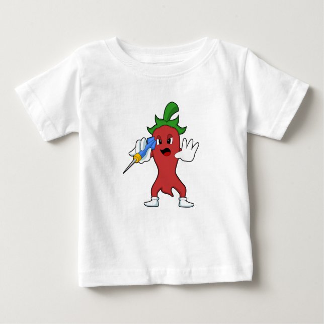 Vegan Pepper at Darts with Dart.PNG Baby T-Shirt (Front)
