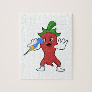 Vegan Pepper at Darts with Dart.PNG Jigsaw Puzzle