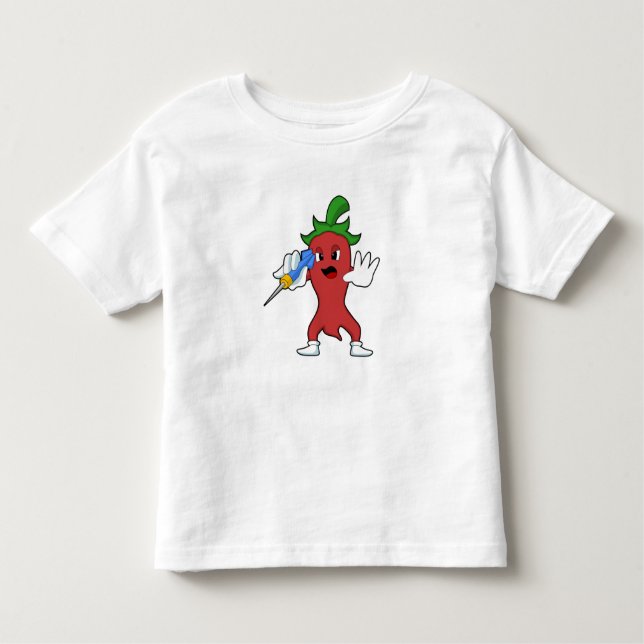 Vegan Pepper at Darts with Dart.PNG Toddler T-Shirt (Front)