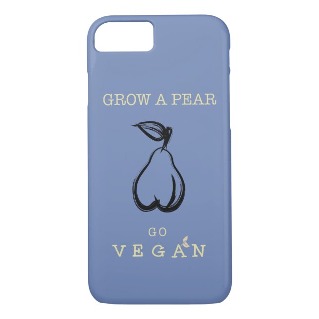 Vegan phone case. Grow a pear design. Case-Mate iPhone Case (Back)