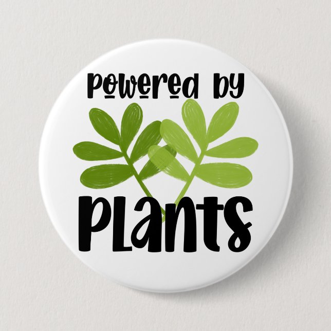 Vegan Plant Based Button (Front)