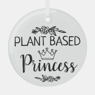 Vegan Plant based Princess floral  Glass Tree Decoration