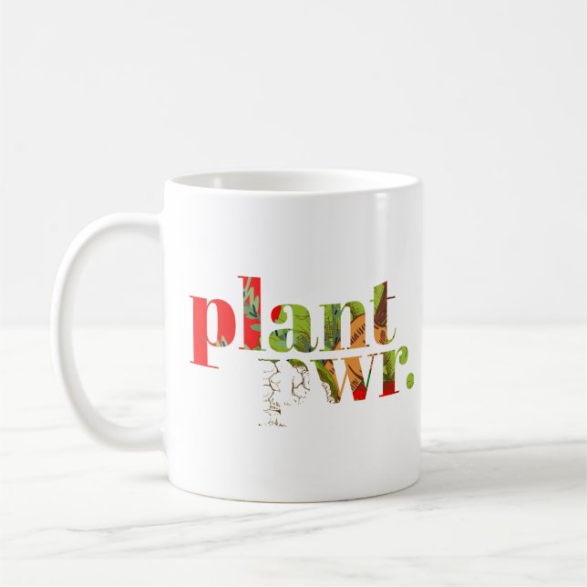 Vegan Plant Power Coffee Mug (Left)