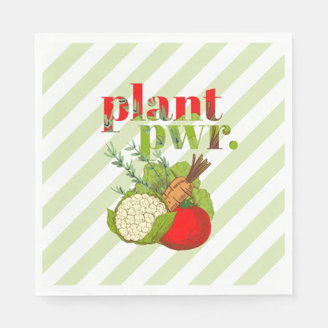 Vegan Plant Power Napkin (Front)