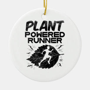 Vegan - Plant Powered Runner Ceramic Ornament