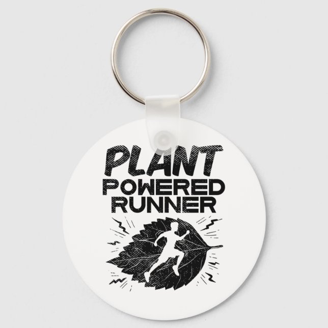 Vegan - Plant Powered Runner Key Ring (Front)