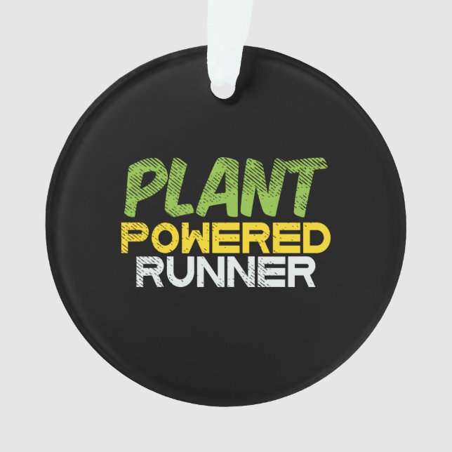 Vegan - Plant Powered Runner Ornament (Front)
