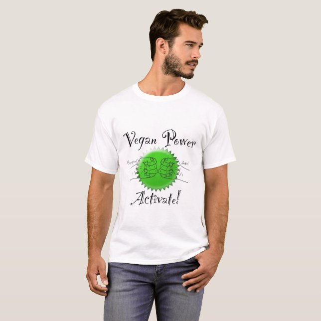 Vegan Power Activate! Men's Tshirt (Front Full)