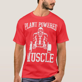 Vegan Power Bodybuilding Vegetarian Weightlifter T-Shirt
