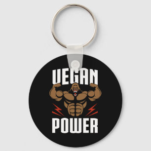 Vegan Power - Gorilla Workout And Gym Bodybuilding Key Ring