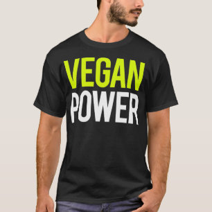 Vegan Power Gym Running Workout Fitness Weightlift T-Shirt