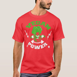 Vegan Power Vegetarian Plant Broccoli Bodybuilding T-Shirt