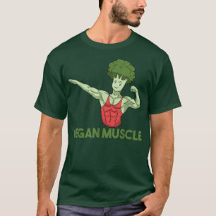 Vegan Power Vegetarian Plant Broccoli Bodybuilding T-Shirt