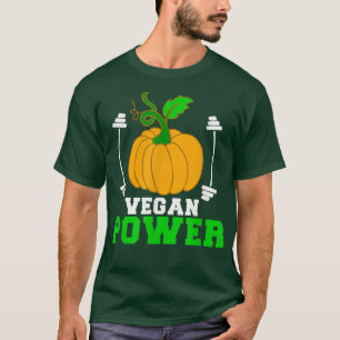 Vegan Power Vegetarian Plant Pumpkin Bodybuilding T-Shirt