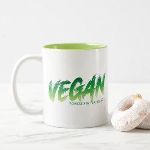 Vegan - Powered by plants Two-Tone Coffee Mug