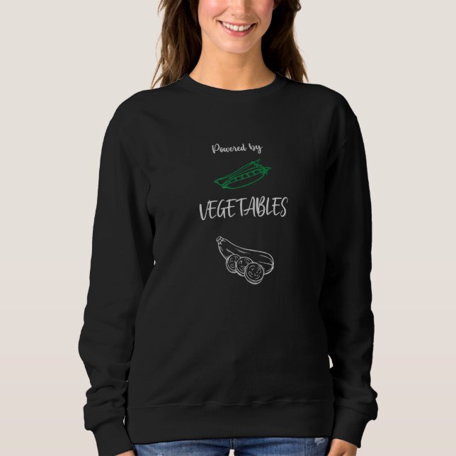 Vegan Powered by Vegetables Cucumber 1 Sweatshirt (Front)