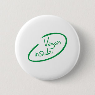 Vegan products 6 cm round badge