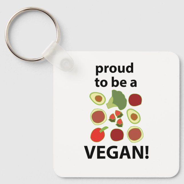Vegan Proud To Be A Vegan Key Ring (Front)