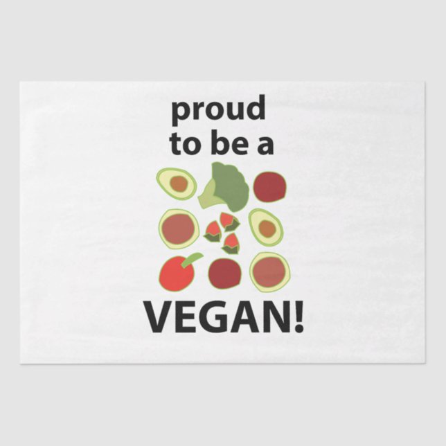 Vegan Proud To Be A Vegan Tissue Paper (Front)