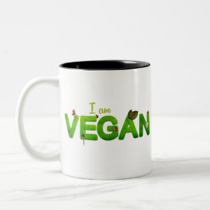 Vegan Psd Healthy Attitude Way Of Life Nourishment Two-Tone Coffee Mug