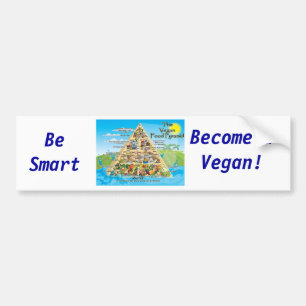 vegan-pyramid-800x600, Be Smart, Become a Vegan! Bumper Sticker