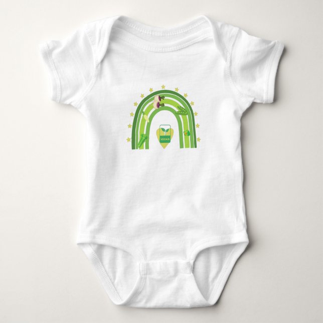 vegan rainbow T-Shirt Baby Bodysuit (Front)