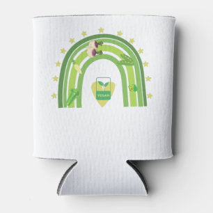 vegan rainbow T-Shirt Can Cooler