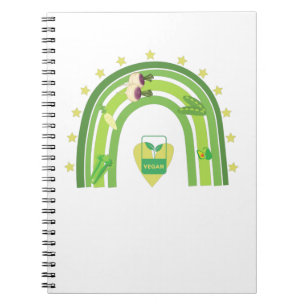 vegan rainbow T-Shirt Notebook